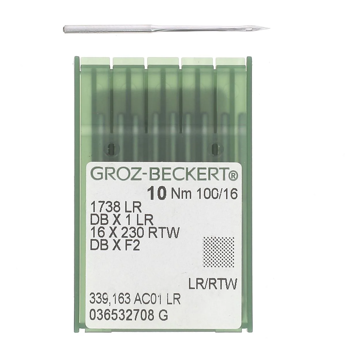 Lot de 10 aiguilles CUIR  pour machine PRO Singer - Groz-Beckert 1738 LR - Image 3