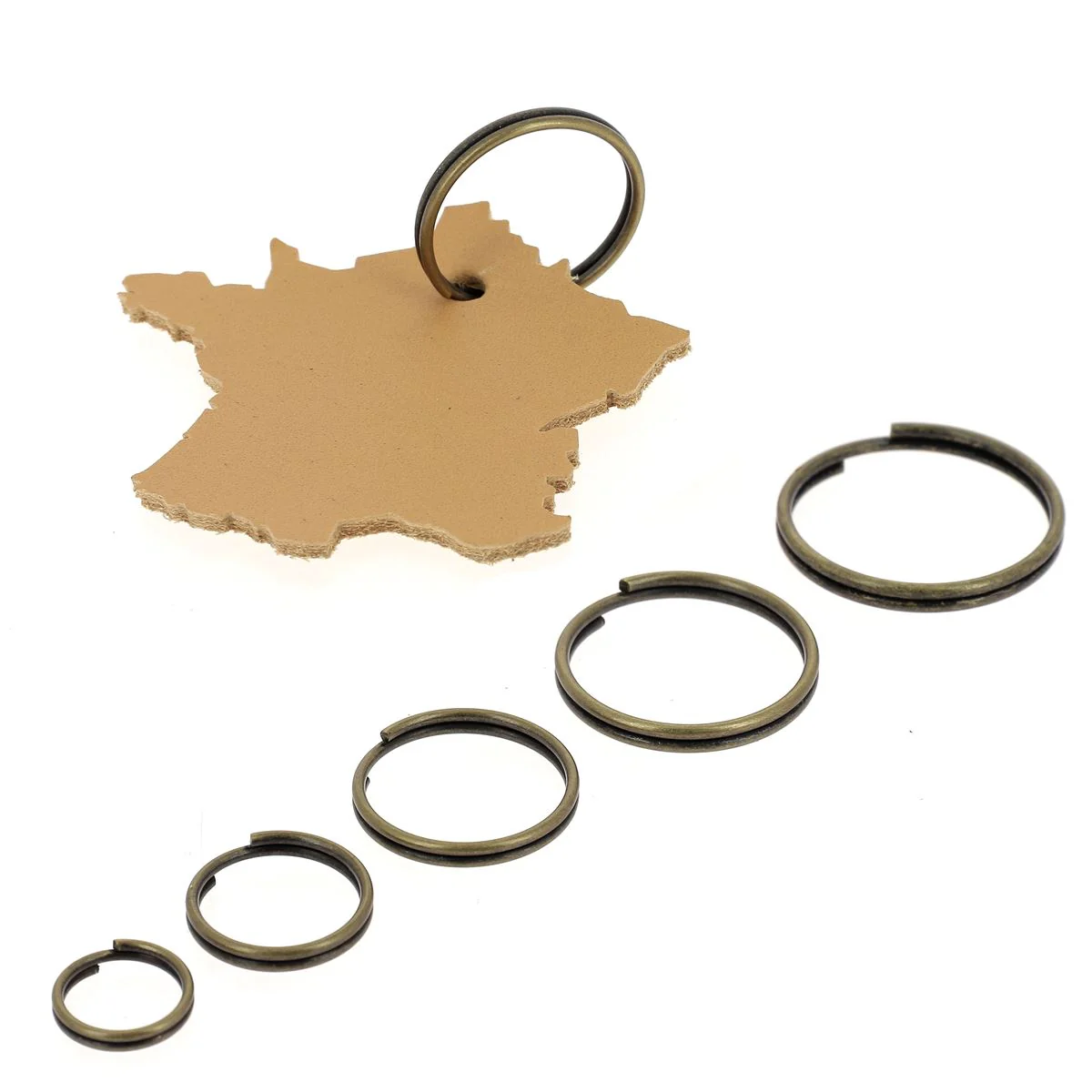 Anneau rond de porte-clés - LAITON VIEILLI - Image 2