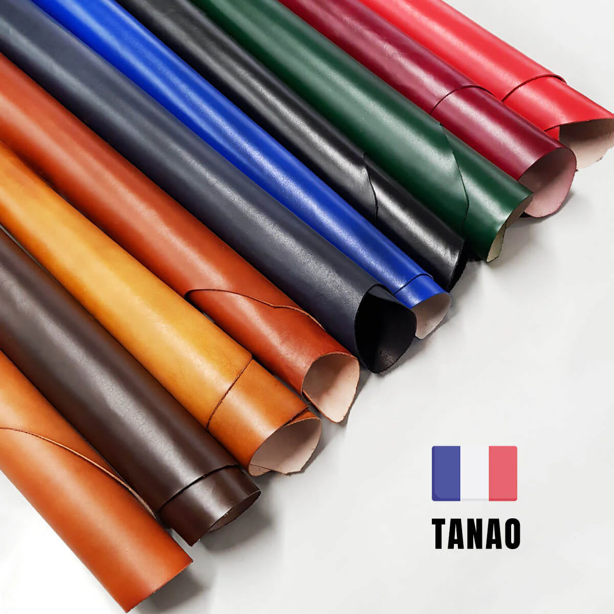 Bande de cuir VVN TANAO - BLEU ÉLECTRIQUE - Ép 1,5mm - Image 4