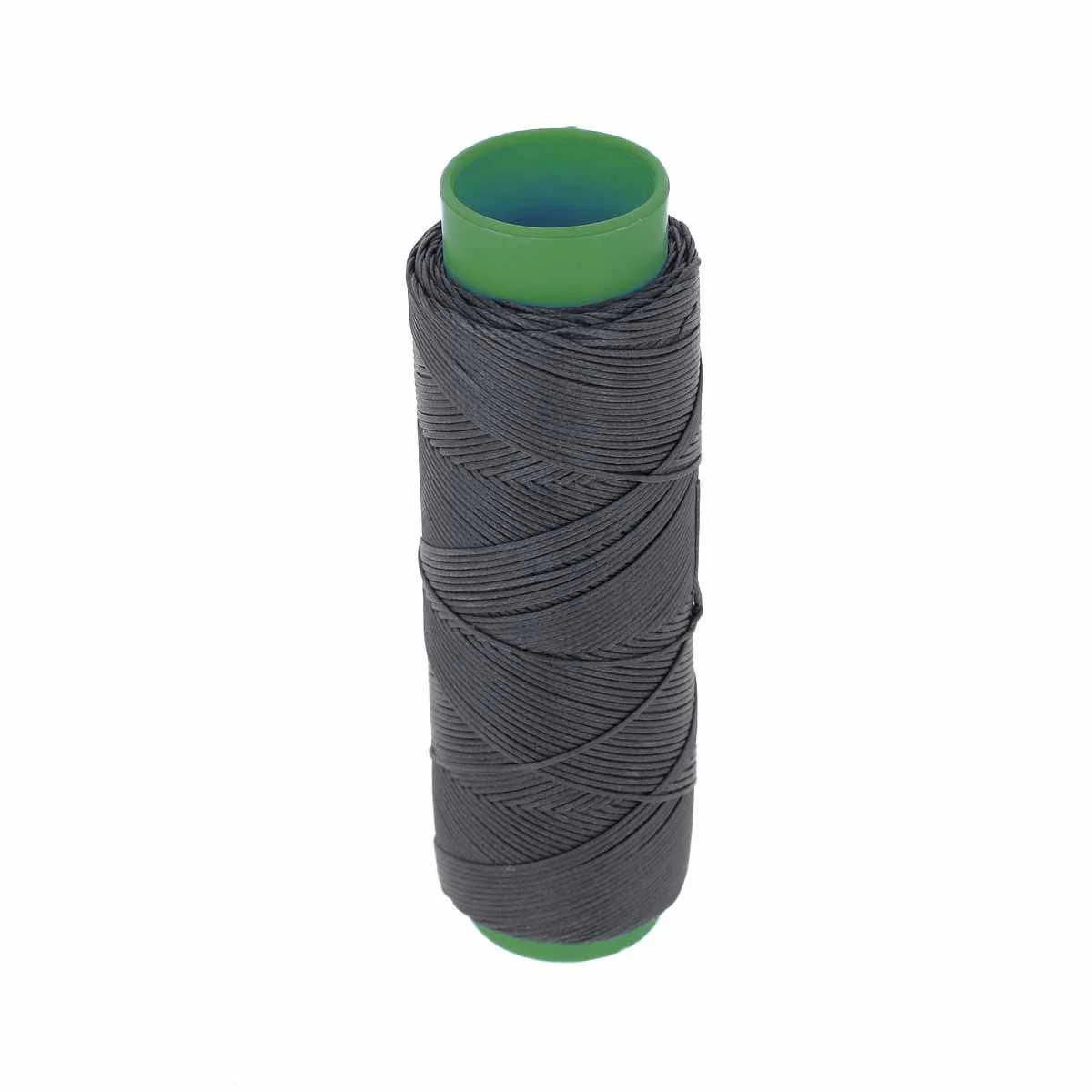 Bobine de 100m de fil polyester tressé et ciré - Diam 1mm - GRIS FONCÉ