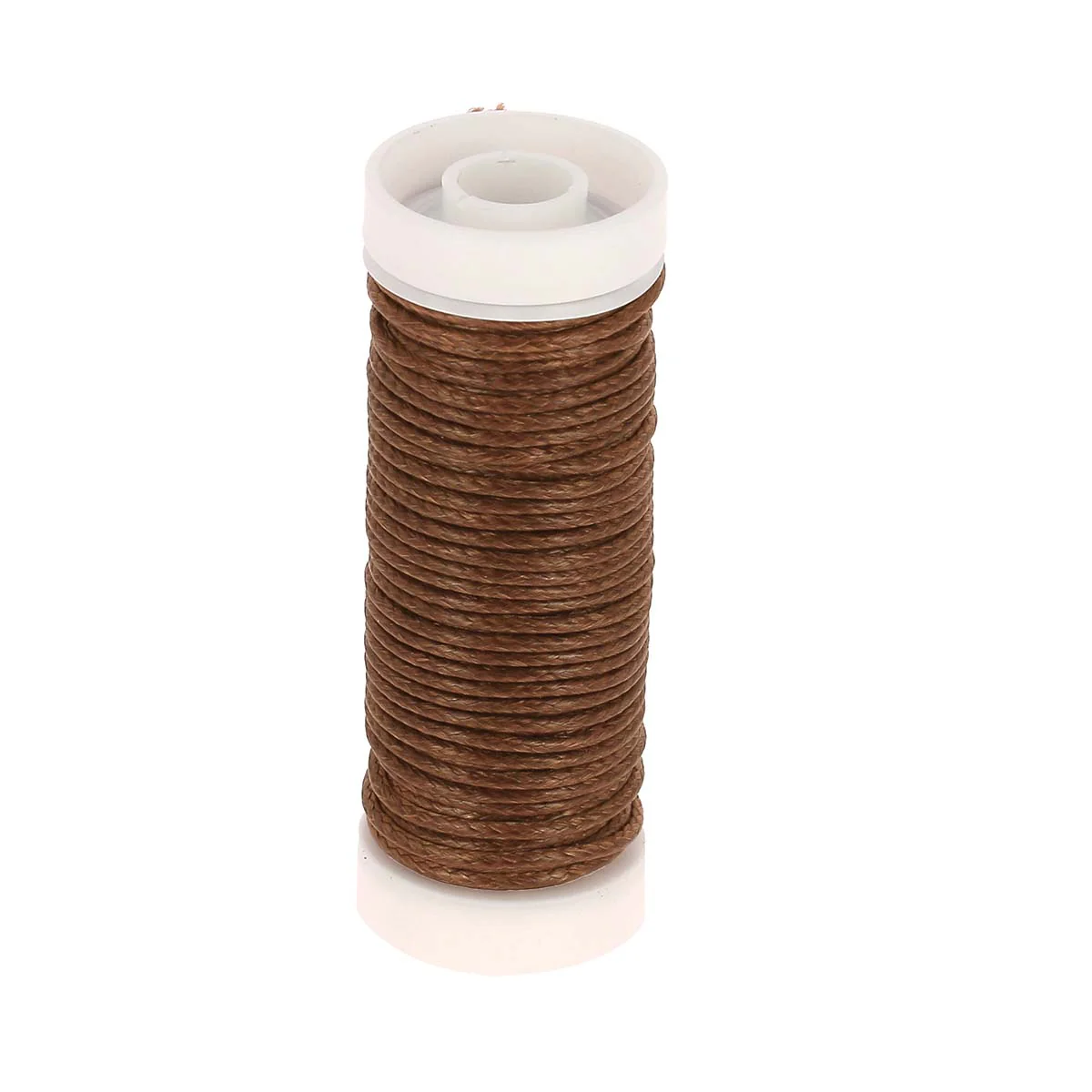 Bobine de 5m de coton ciré rond - Diamètre 1mm - MARRON CLAIR 68019
