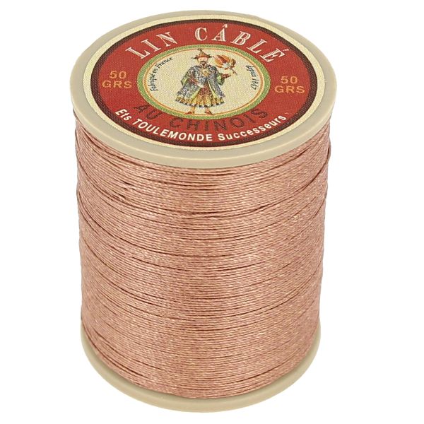 Bobine de 250m de fil de lin AU CHINOIS câblé glacé - 532 Daim 330 - Image 3
