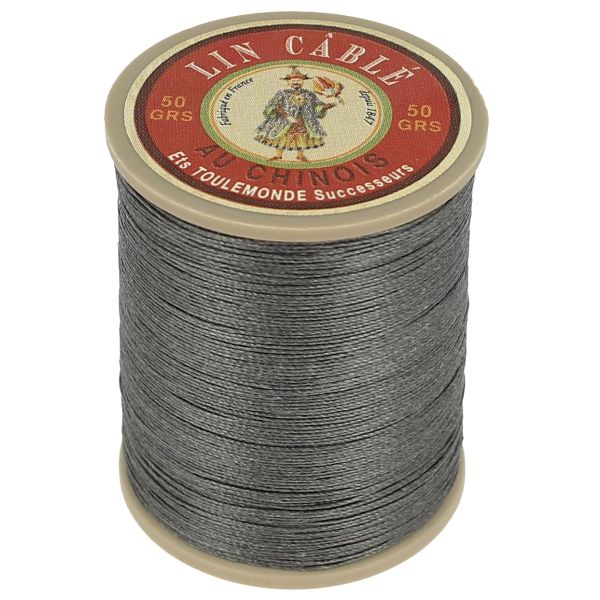 Bobine de 285m de fil de lin AU CHINOIS câblé glacé - 632 Ardoise 872