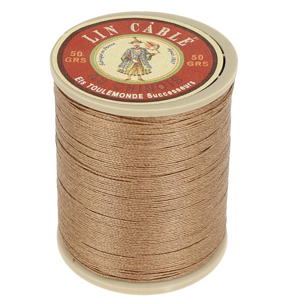 Bobine de 375m de fil de lin AU CHINOIS câblé glacé - 832 Beige 185