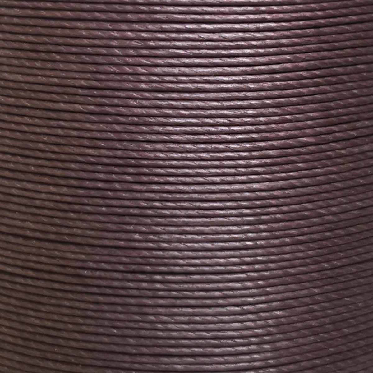 Bobine de 90m de fil de lin ciré MeiSi super fine M40 - 0,45 mm - CHOCOLAT - MS084