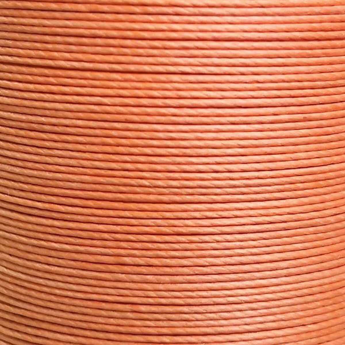 Bobine de 90m de fil de lin ciré MeiSi super fine M40 - 0,45 mm - MANDARINE - MS015