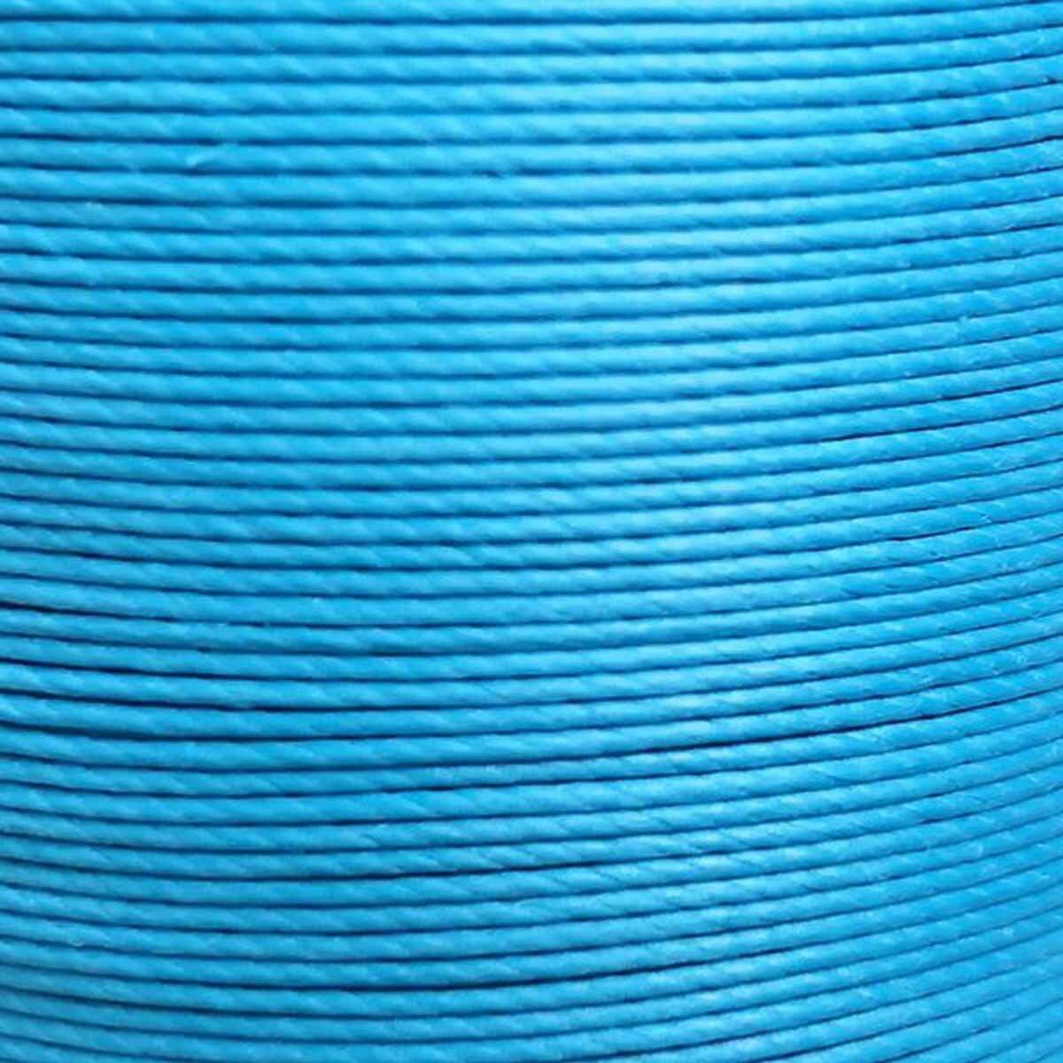 Bobine de 80m de fil de lin ciré MeiSi super fine M50 - 0,55 mm - BLEU CIEL - MS023