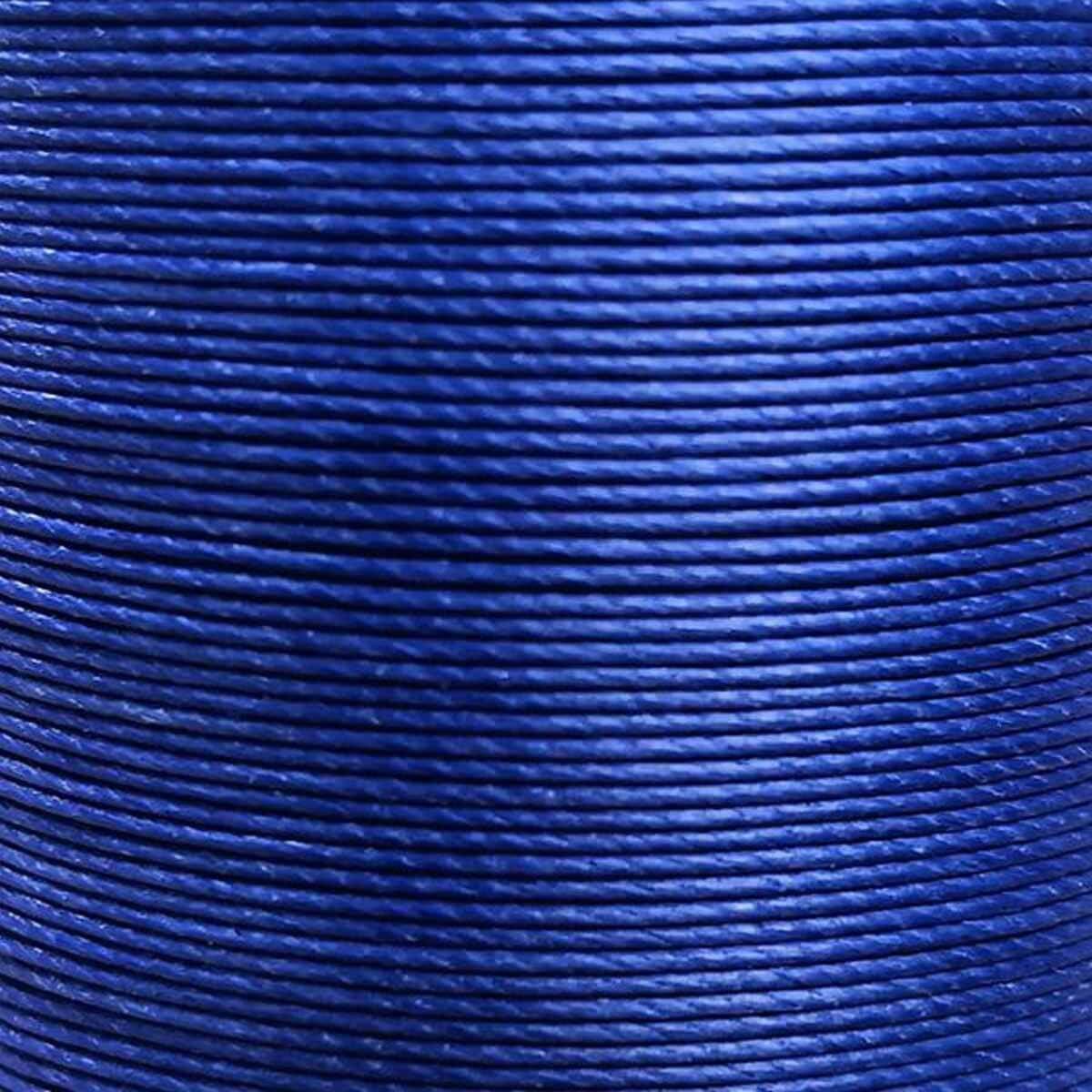 Bobine de 80m de fil de lin ciré MeiSi super fine M50 - 0,55 mm - BLEU ÉLECTRIQUE - MS046