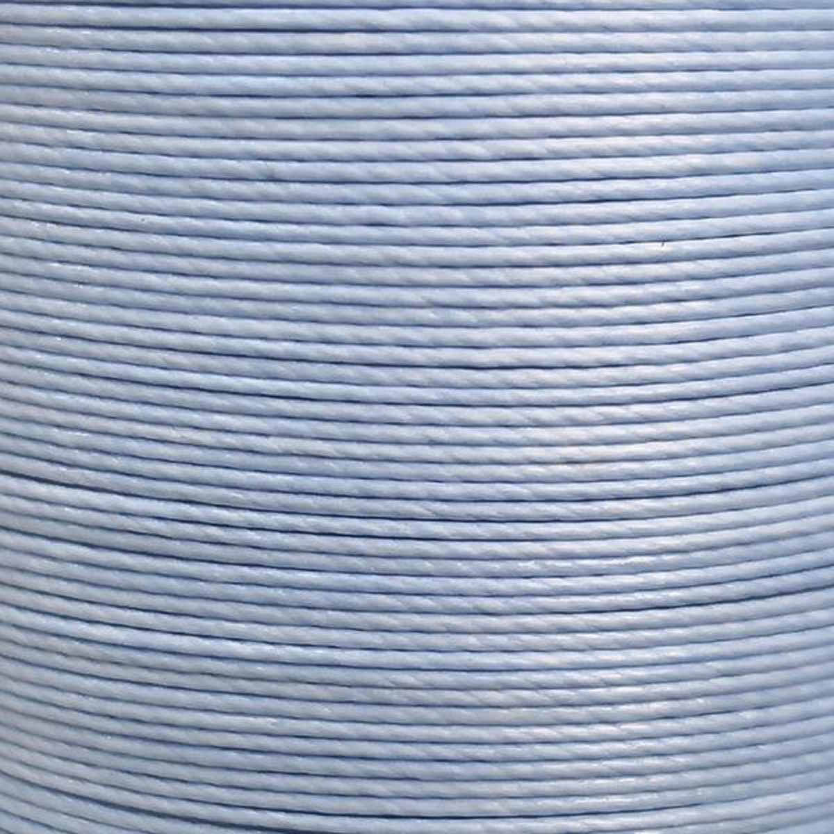 Bobine de 80m de fil de lin ciré MeiSi super fine M50 - 0,55 mm - BLEU PASTEL - MS049