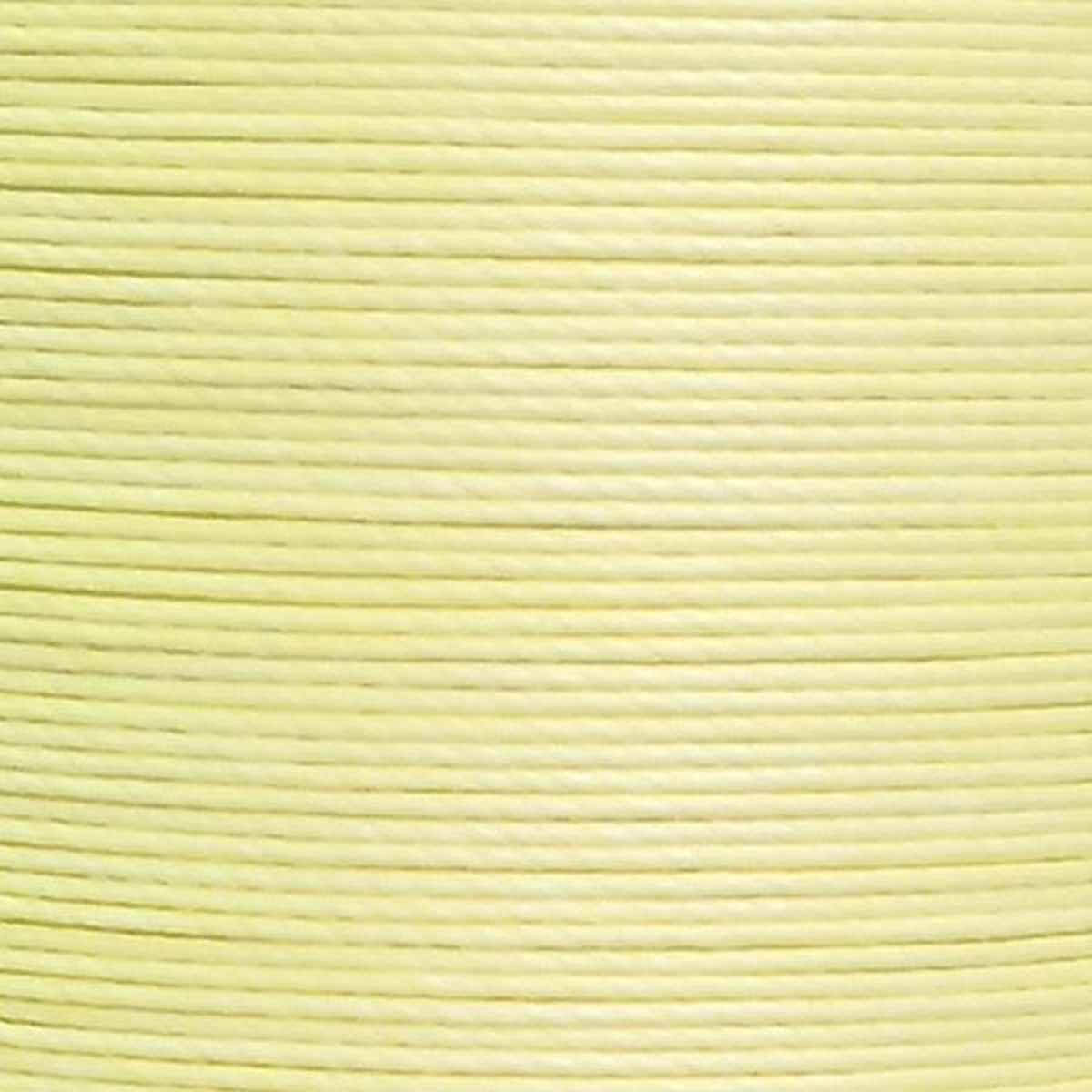 Bobine de 80m de fil de lin ciré MeiSi super fine M50 - 0,55 mm - JAUNE PASTEL - MS040