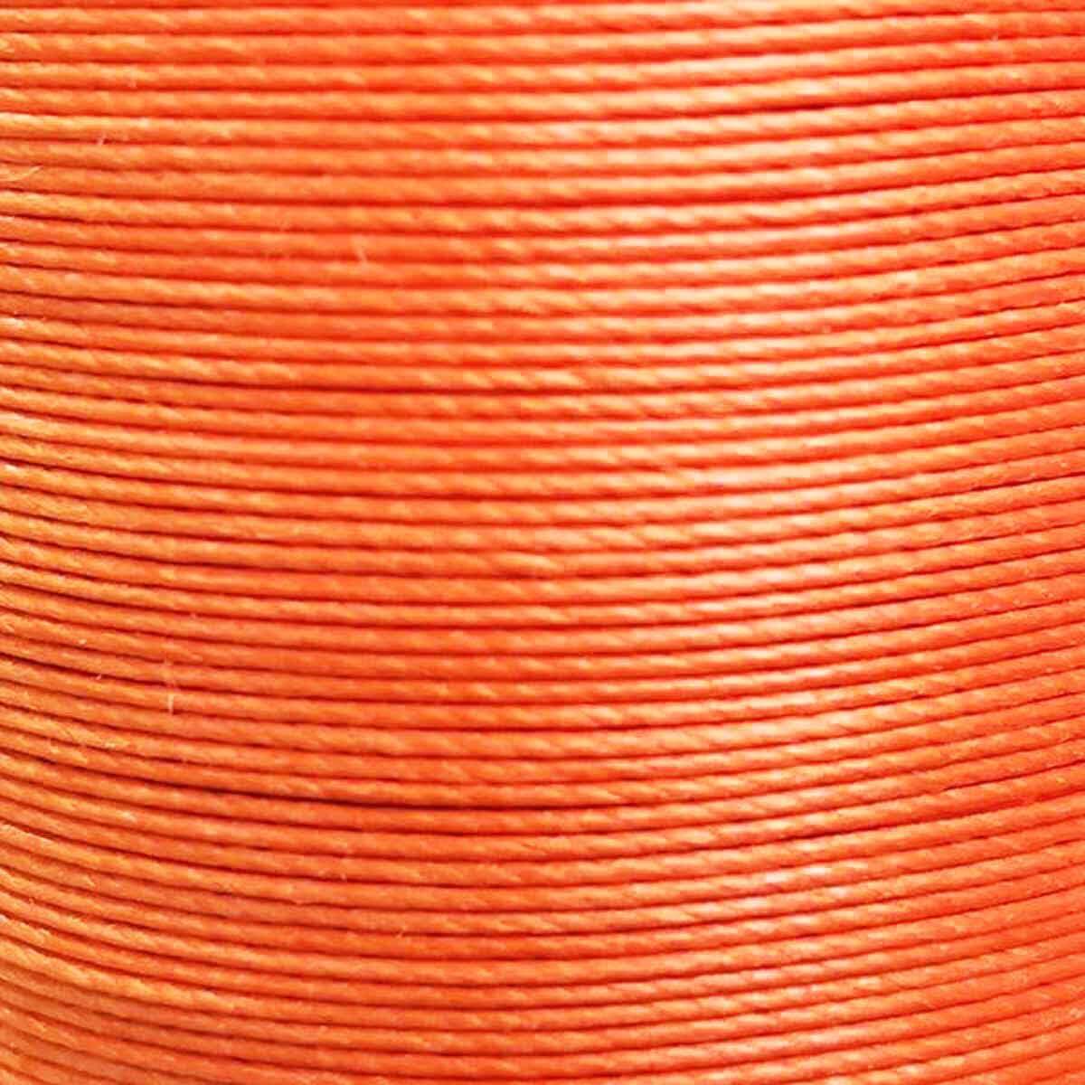 Bobine de 80m de fil de lin ciré MeiSi super fine M50 - 0,55 mm - ORANGE - MS014