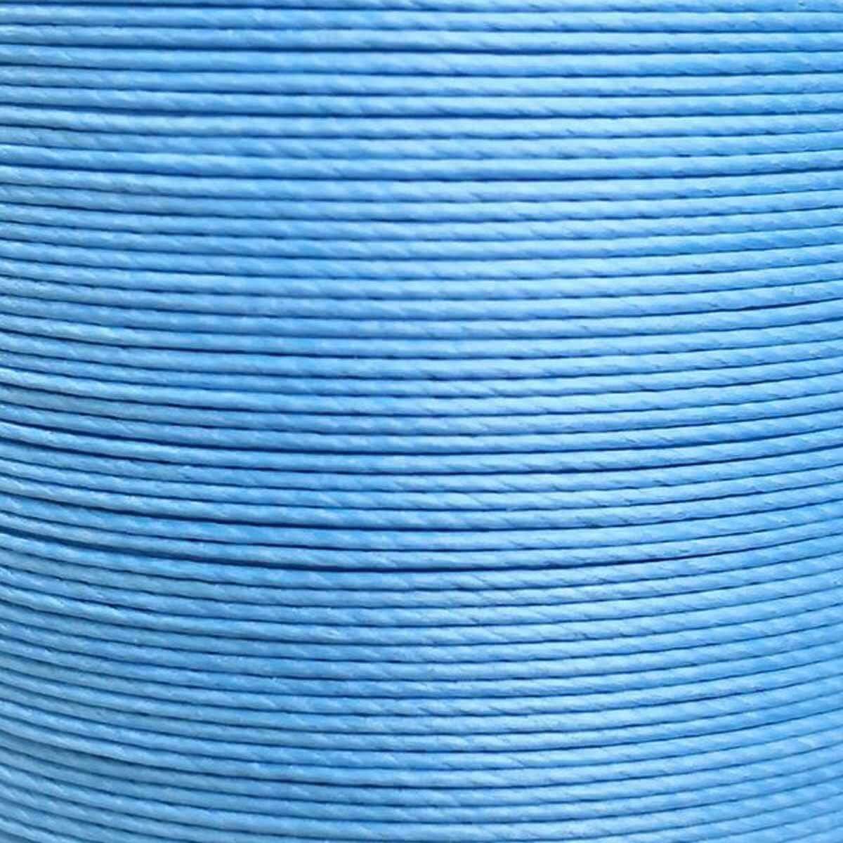 Bobine de 50m de fil de lin ciré MeiSi super fine M60 - 0,65 mm - BLEU DRAGÉE - MS042