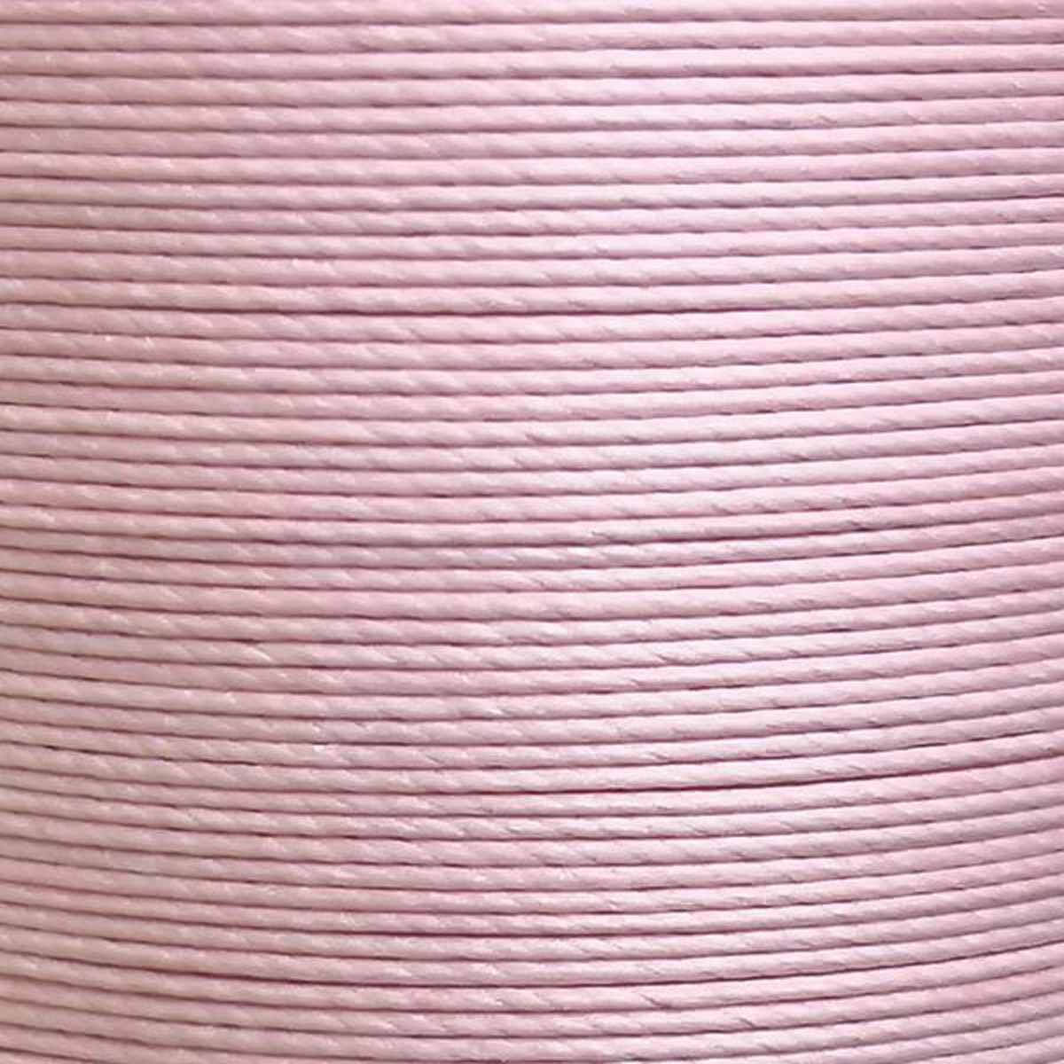 Bobine de 50m de fil de lin ciré MeiSi super fine M60 - 0,65 mm - ROSE PASTEL - MS059