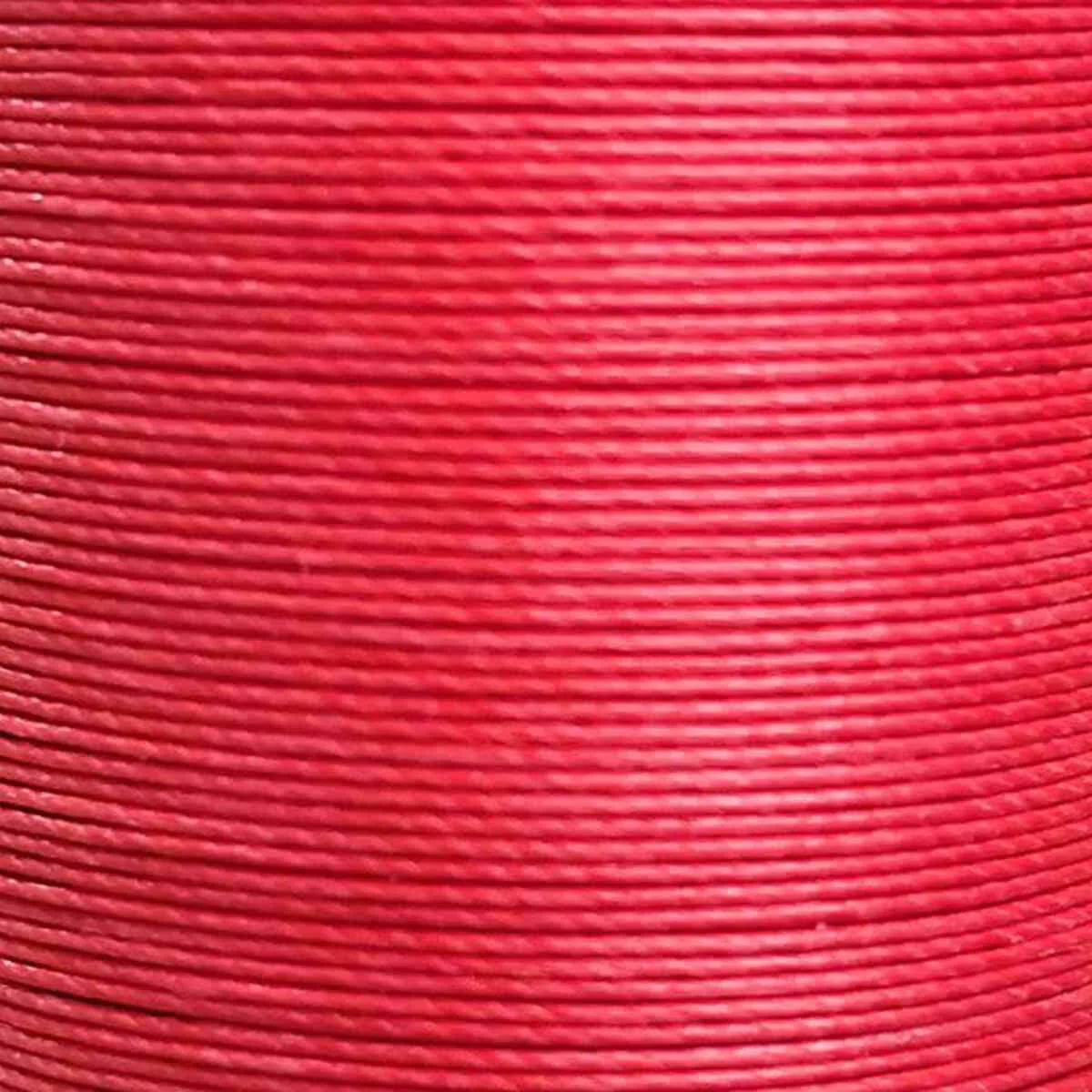 Bobine de 50m de fil de lin ciré MeiSi super fine M60 - 0,65 mm - ROUGE FRAISE - MS011
