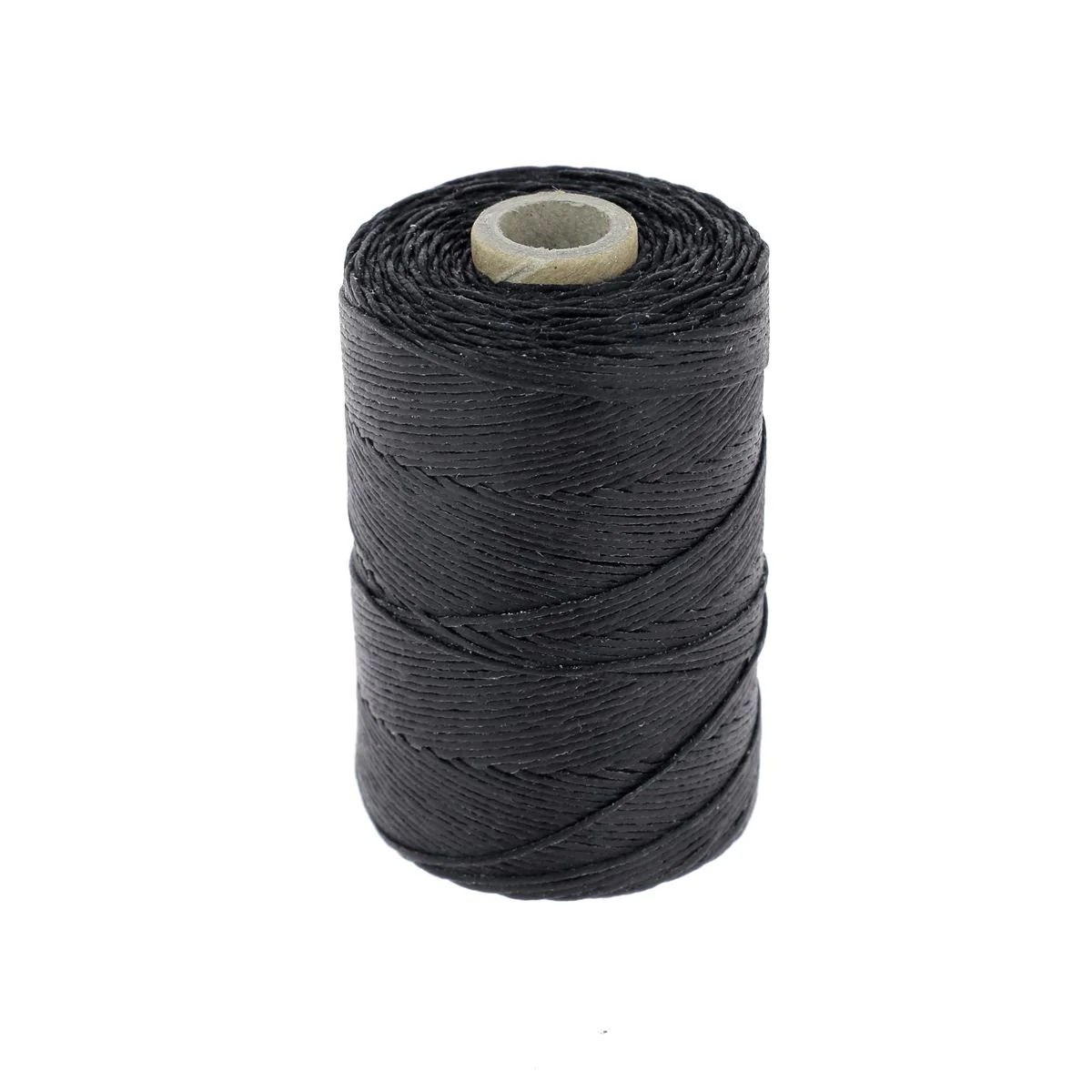 Bobine de fil de lin poissé - NOIR - Image 5