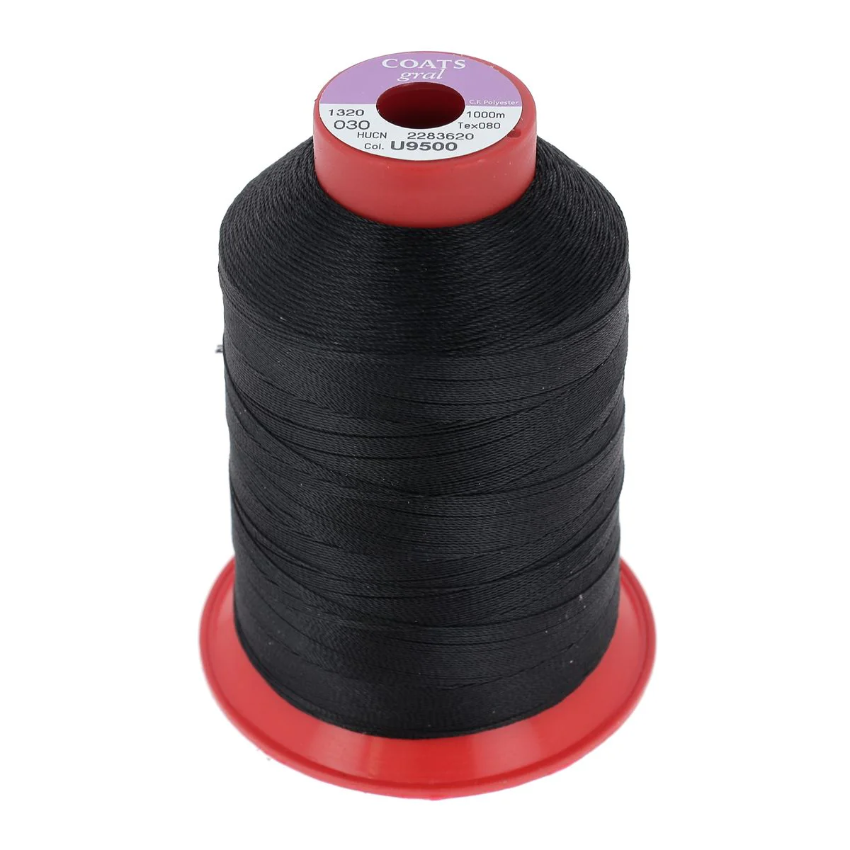 Bobine de fil polyester GRAL N°30 - 1000m Noir U9500