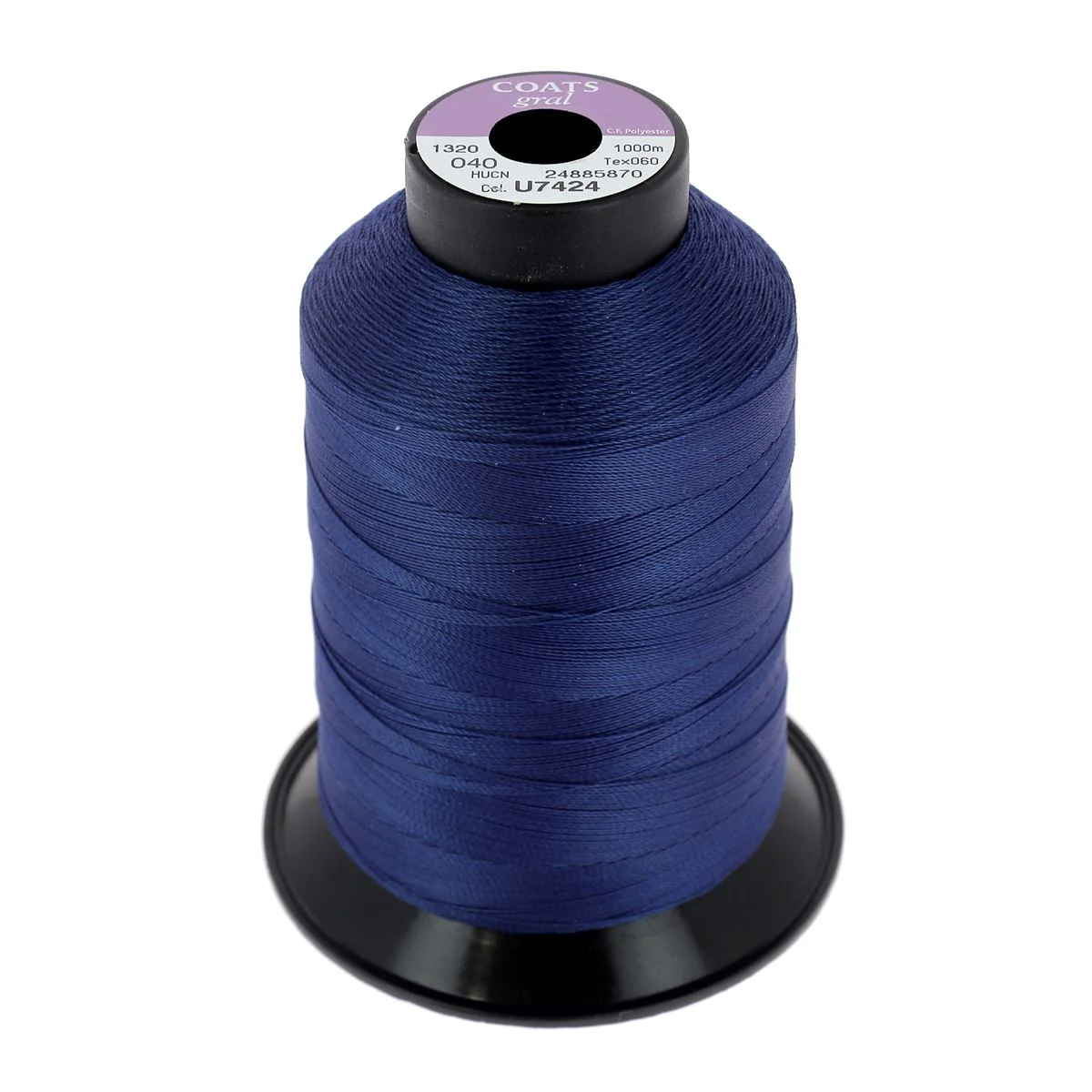 Bobine de fil polyester GRAL N°40 - 1000m Bleu Marine U7424