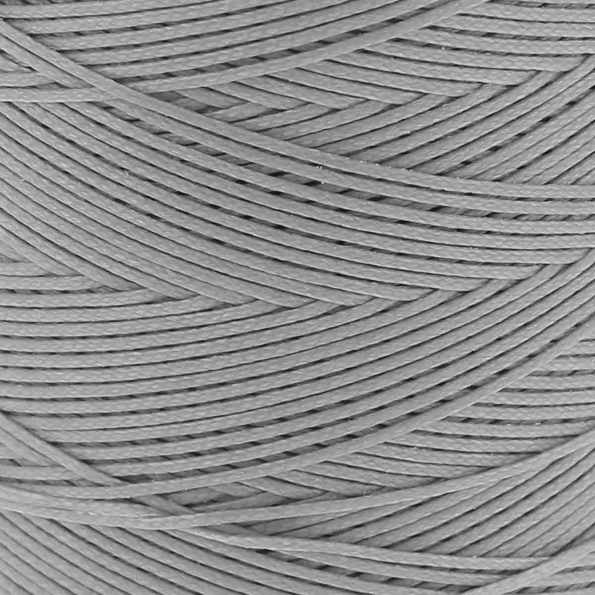 Bobine de 500m de fil polyester tressé et ciré - Diam 0,80mm - GRIS CLAIR - Image 3