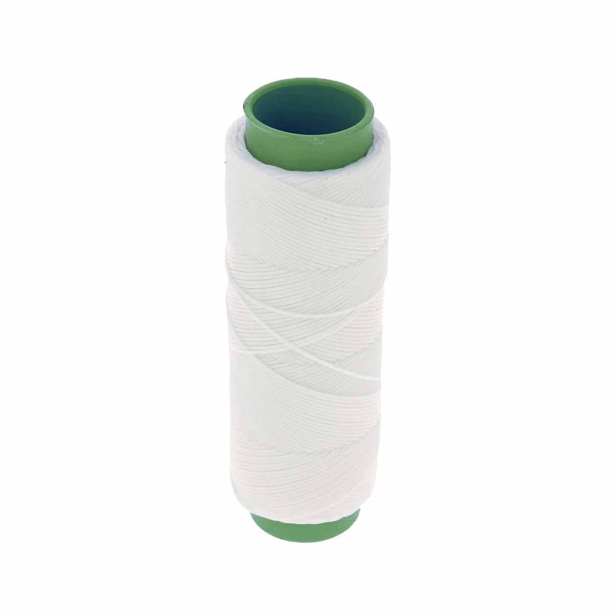 Bobine de fil polyester tressé et ciré - Diam 1mm - BLANC