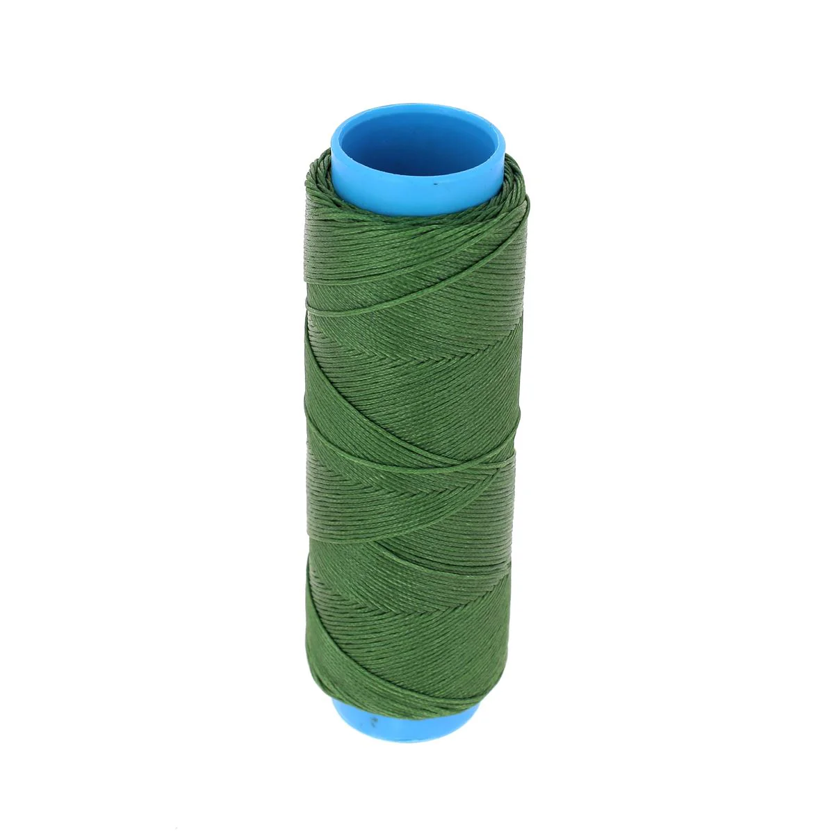 Bobine de 100m de fil polyester tressé et ciré - Diam 0,8mm - VERT