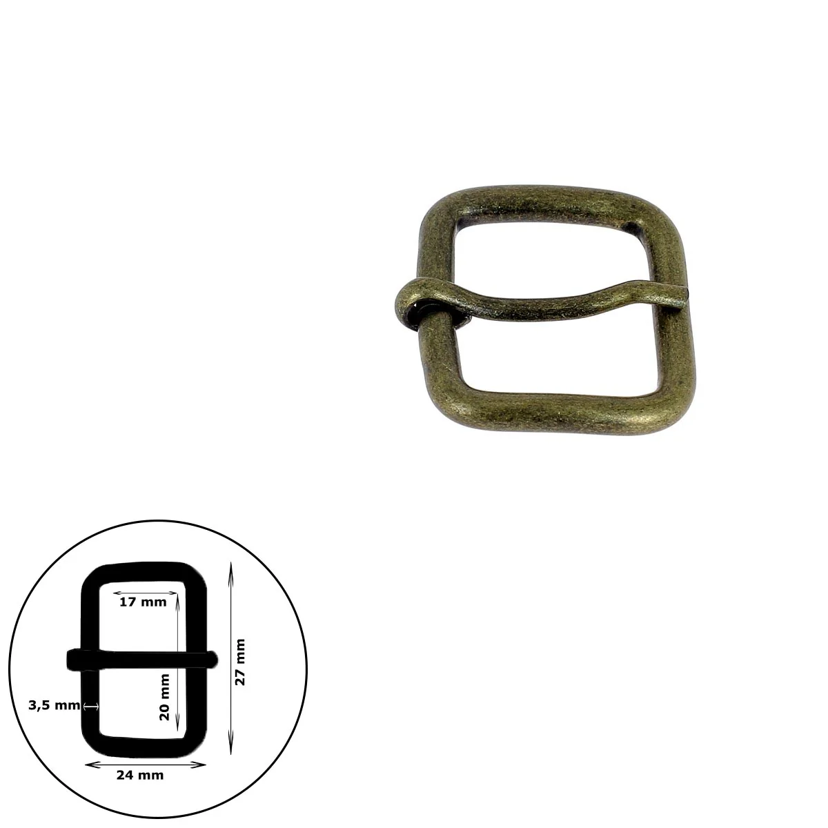 Boucle de ceinture en fil rond ABY - Image 3