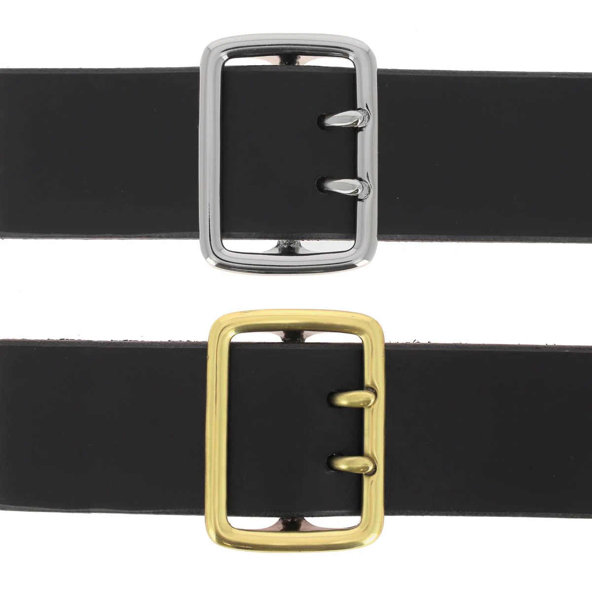 Boucle de ceinture double à double ardillon en laiton DAI - 40mm - Image 2