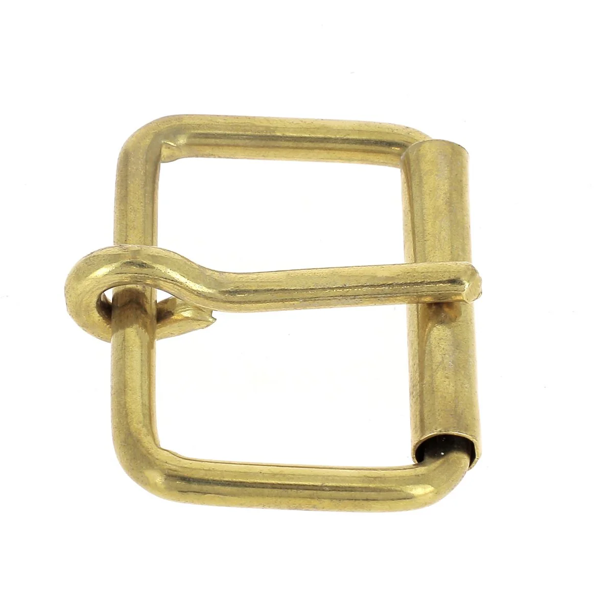 Boucle de ceinture en fil rond à rouleau et ardillon rond en laiton KYN - Série légère