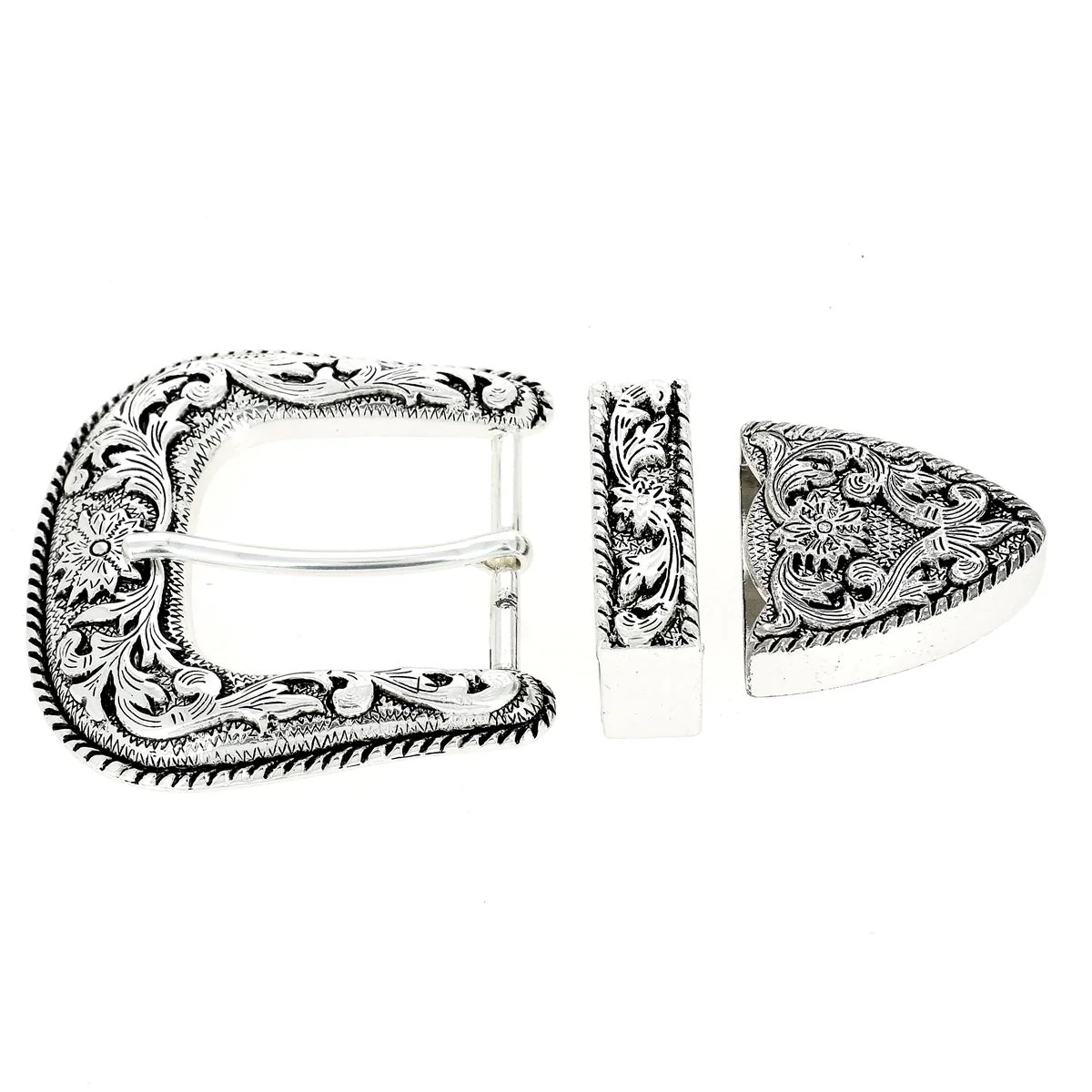Boucle de ceinture mexicaine VICTORIA - ARGENT VIEILLI - 38mm - Tandy Leather