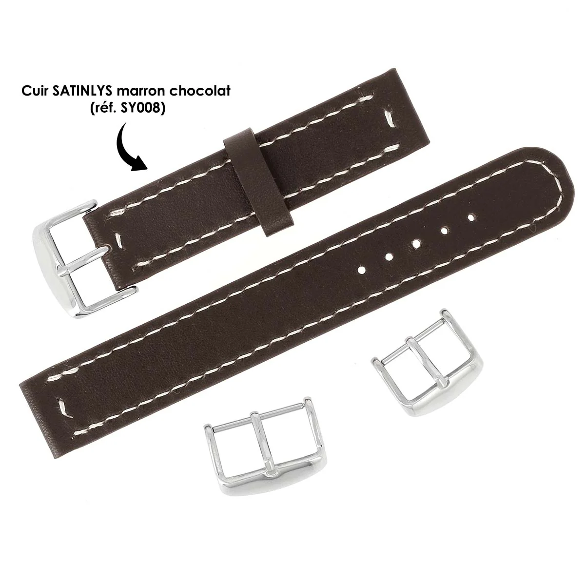 Boucle pour bracelet de montre en inox - NICKELÉ - Image 2