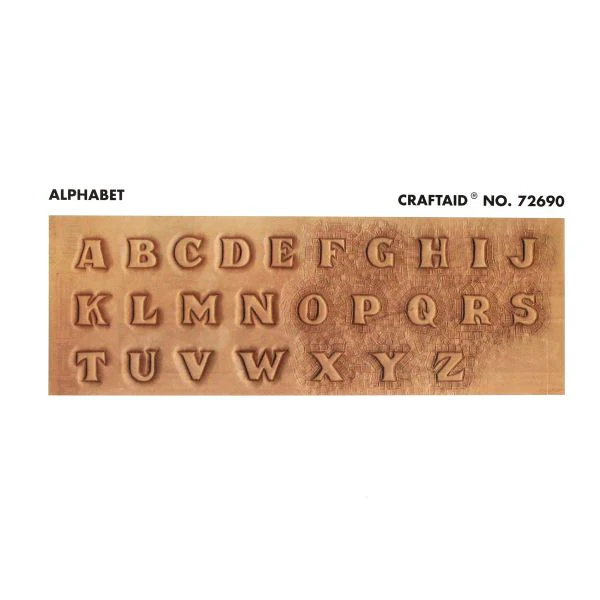 Calque réutilisable pour le transfert de motifs sur cuir - ALPHABET 12 mm