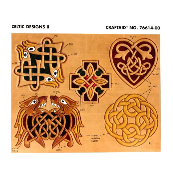 Calque réutilisable pour le transfert de motifs sur cuir - MOTIFS CELTIQUES II - Image 2