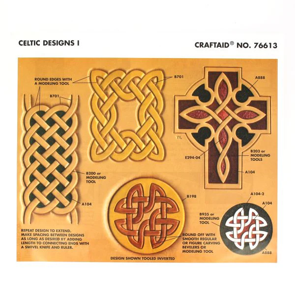 Calque réutilisable pour le transfert de motifs sur cuir - MOTIFS CELTIQUES I - Image 2