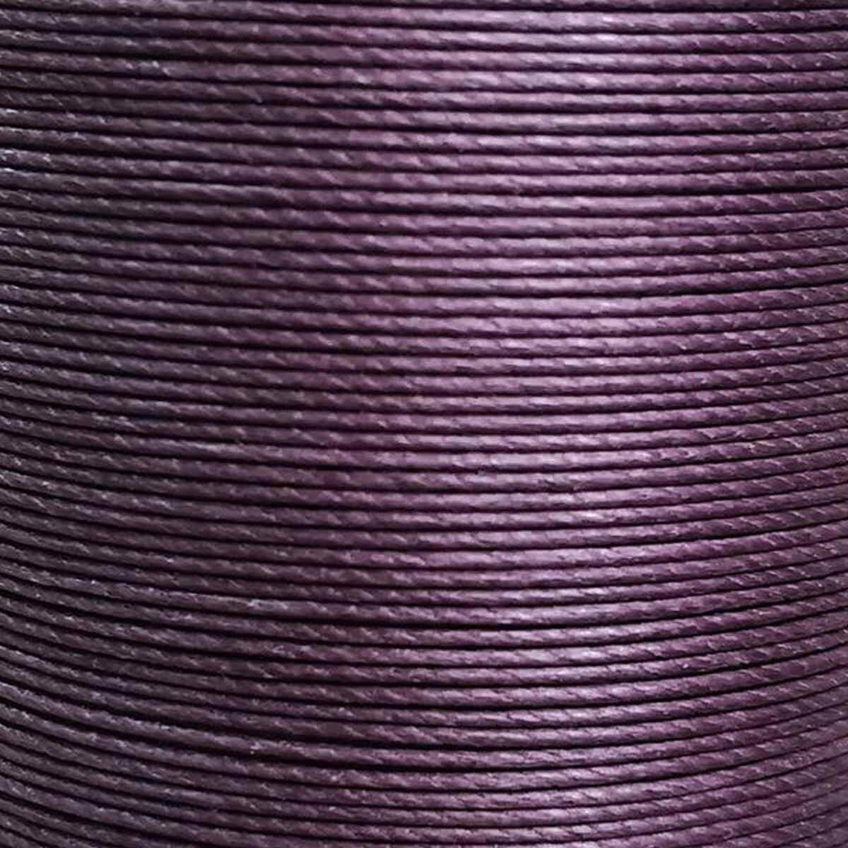 Cartonnette de 8m de fil de lin ciré MeiSi super fine M40 - 0,45 mm - AUBERGINE - MS030