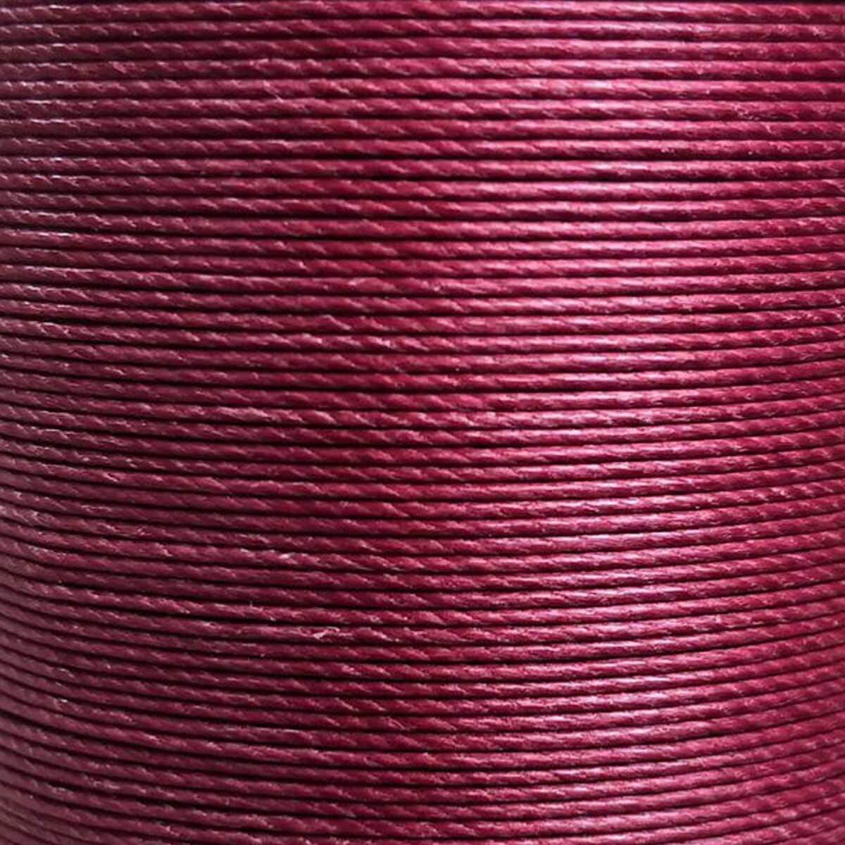 Cartonnette de 8m de fil de lin ciré MeiSi super fine M40 - 0,45 mm - BORDEAUX - MS008