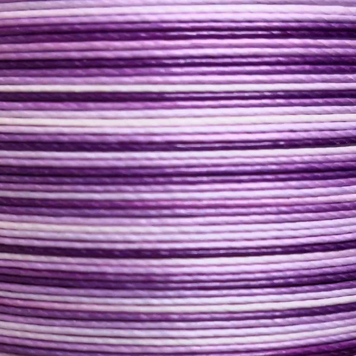 Cartonnette de 8m de fil de lin ciré MeiSi super fine M40 - 0,45 mm - DÉGRADÉ VIOLET - MS070