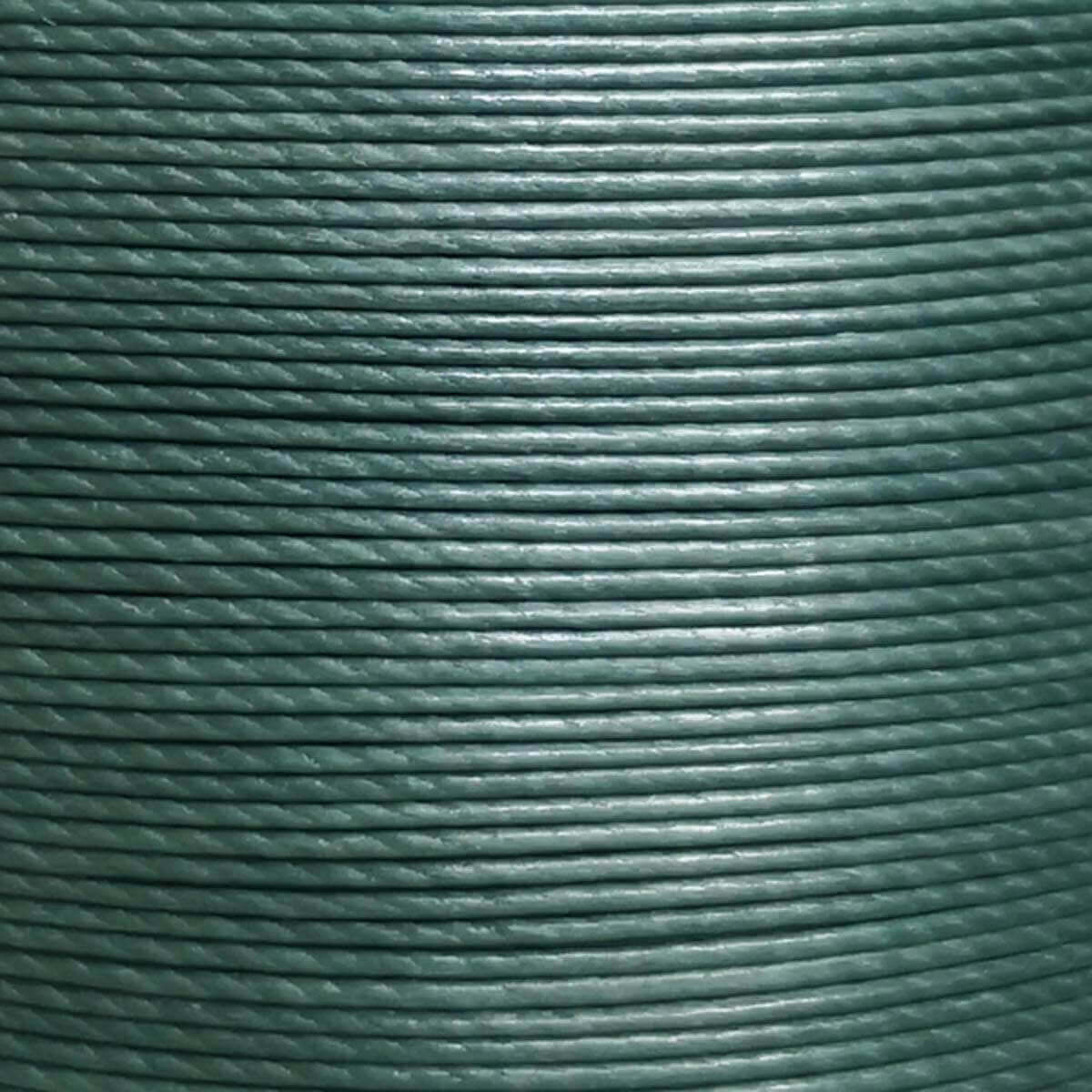 Cartonnette de 8m de fil de lin ciré MeiSi super fine M40 - 0,45 mm - VERT BÉRYL - MS096