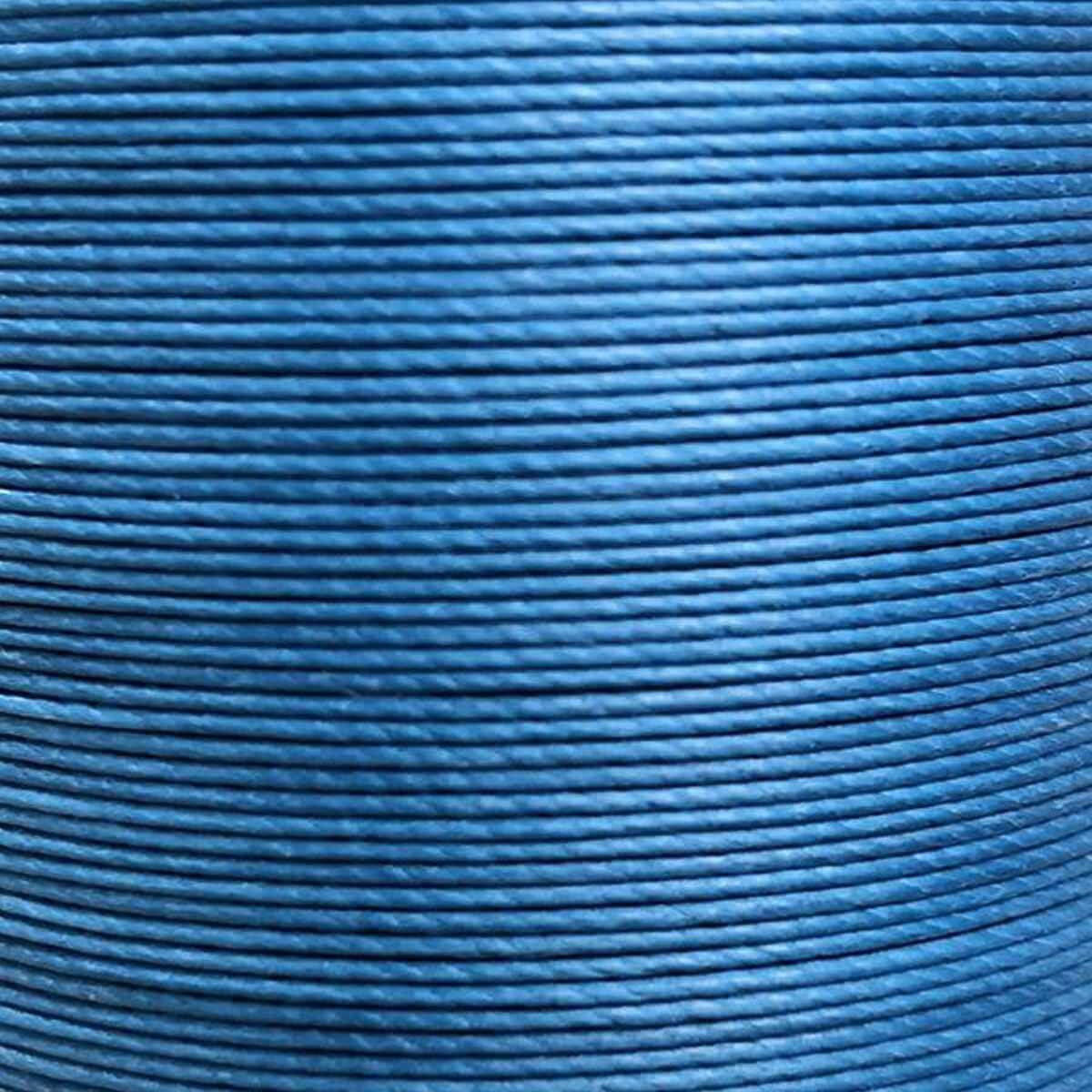 Cartonnette de 8m de fil de lin ciré MeiSi super fine M50 - 0,55 mm - BLEU LAGON - MS022