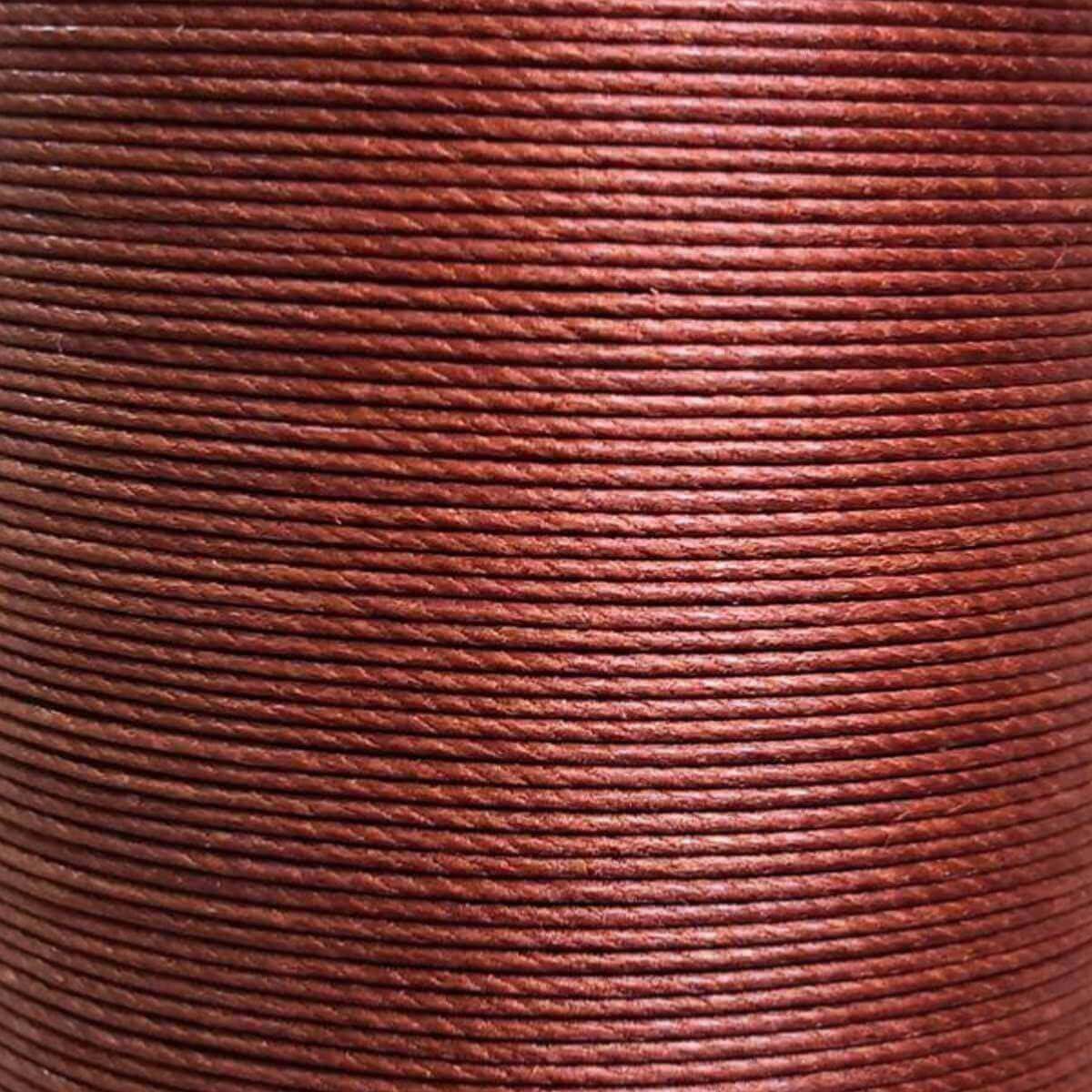 Cartonnette de 8m de fil de lin ciré MeiSi super fine M50 - 0,55 mm - MARRON - MS003