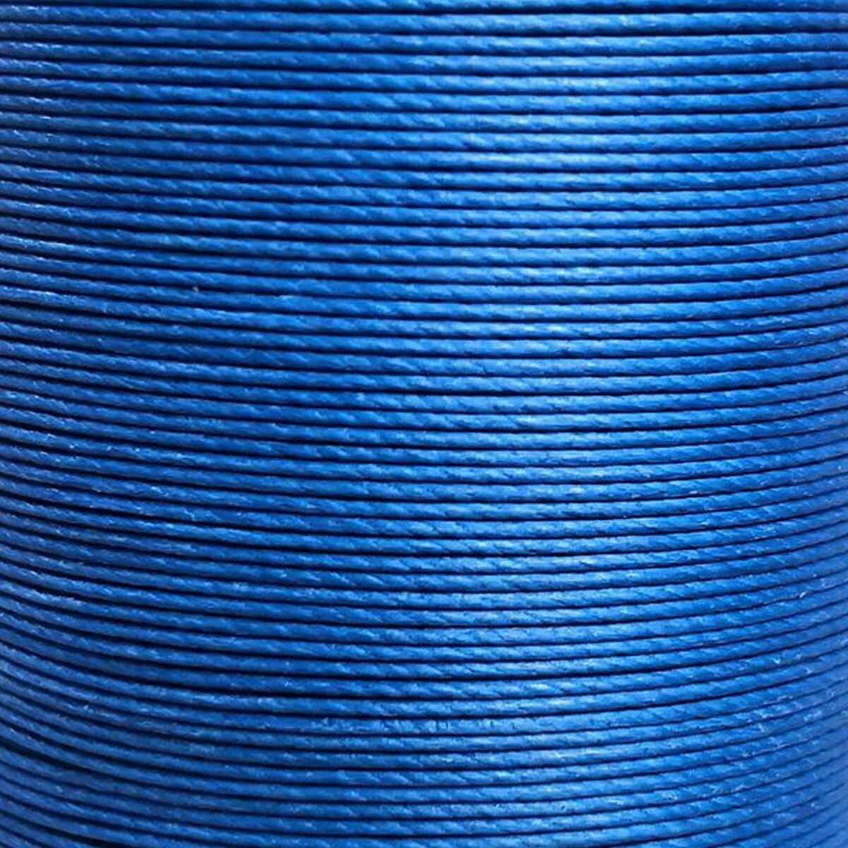Cartonnette de 8m de fil de lin ciré MeiSi super fine M60 - 0,65 mm - BLEU - MS021