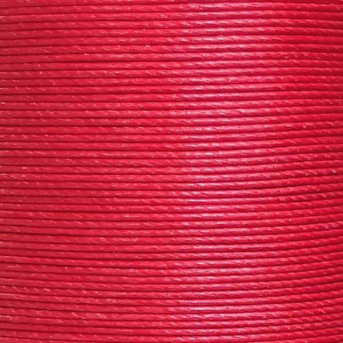 Cartonnette de 8m de fil de lin ciré MeiSi super fine M60 - 0,65 mm - ROUGE VIF - MS053