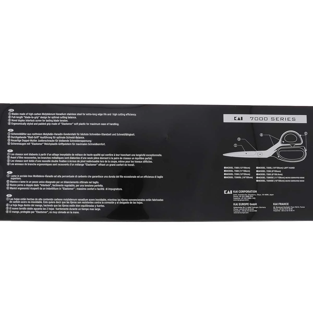 Ciseaux de couture 23cm - Acier inoxydable - Pour droitier - Kaï Professionnel 7230 - Image 7