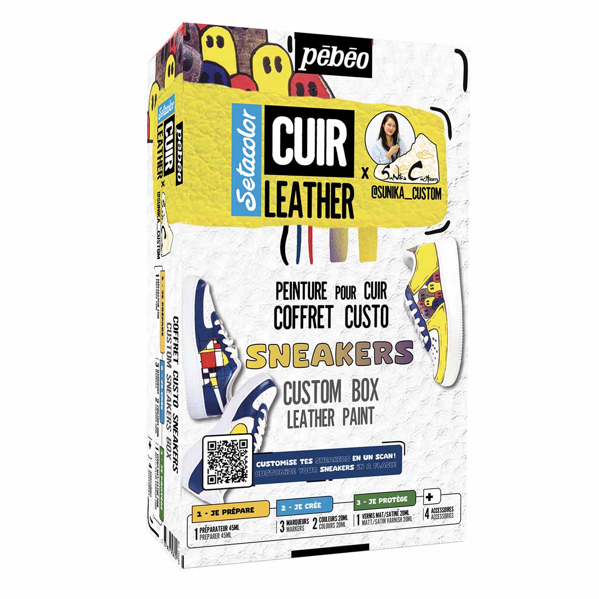 Coffret customisation sneakers peinture cuir Setacolor - Pébéo - Image 3