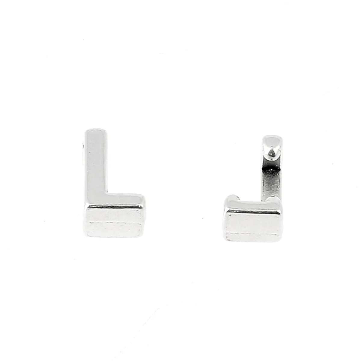 Coulissant à griffe LETTRE - Lacet 5 mm - ARGENT VIEILLI - Image 15