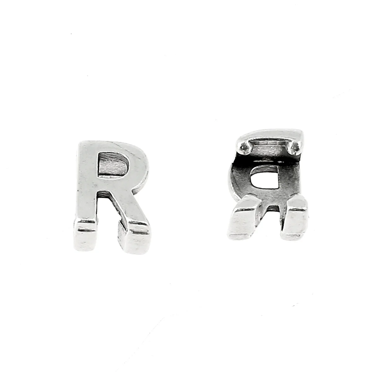 Coulissant à griffe LETTRE - Lacet 5 mm - ARGENT VIEILLI - Image 21