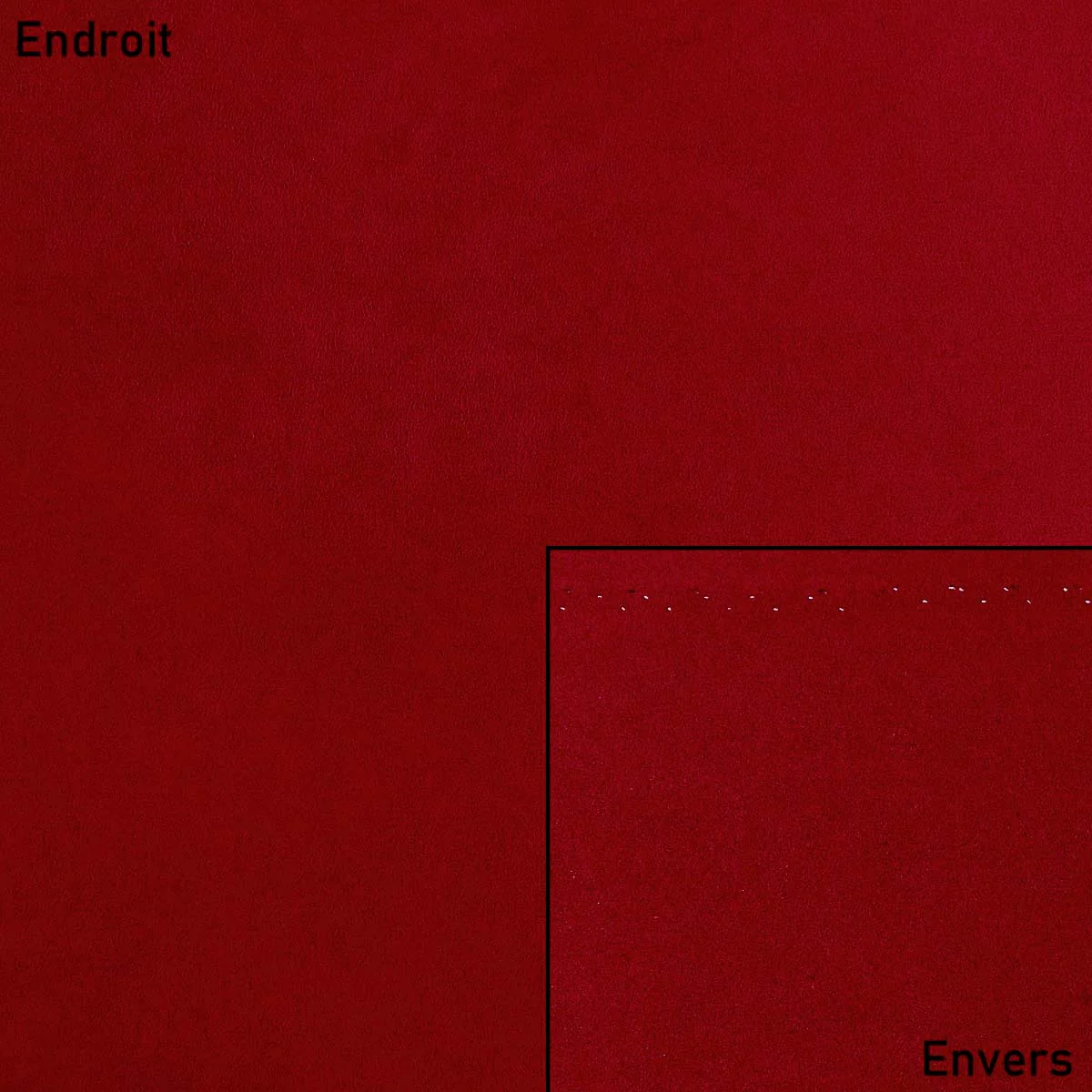 Coupon de microfibre alcantara pour doublure - ROUGE RUBIS - 0,50x1,45m - Image 3