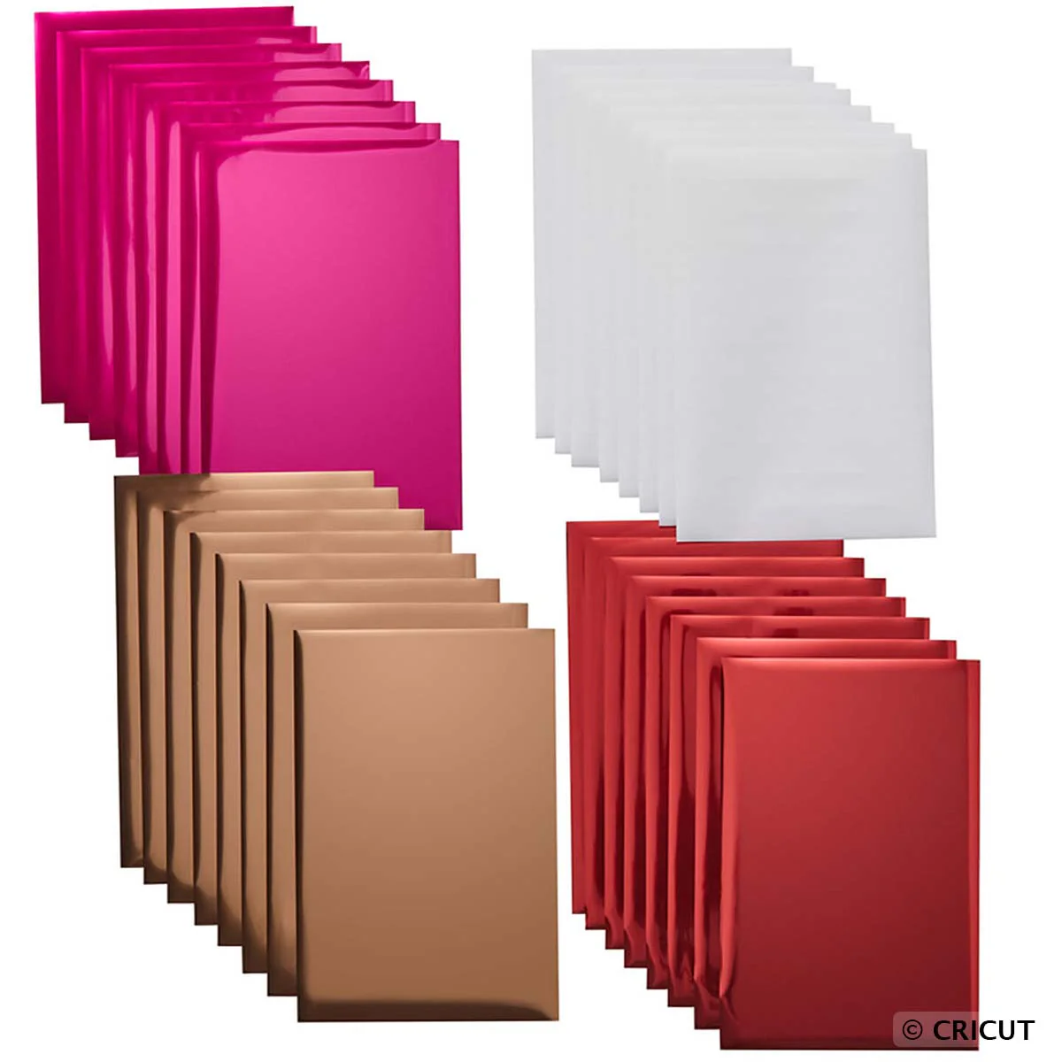Cricut - 24 feuilles transfert de foil Rubis - 10,1 x 15,2 cm
