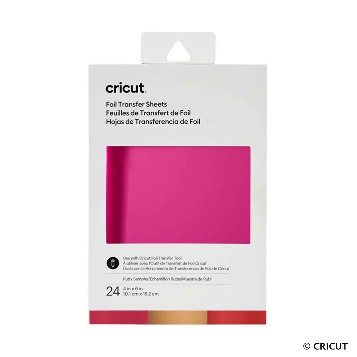 Cricut - 24 feuilles transfert de foil Rubis - 10,1 x 15,2 cm - Image 2