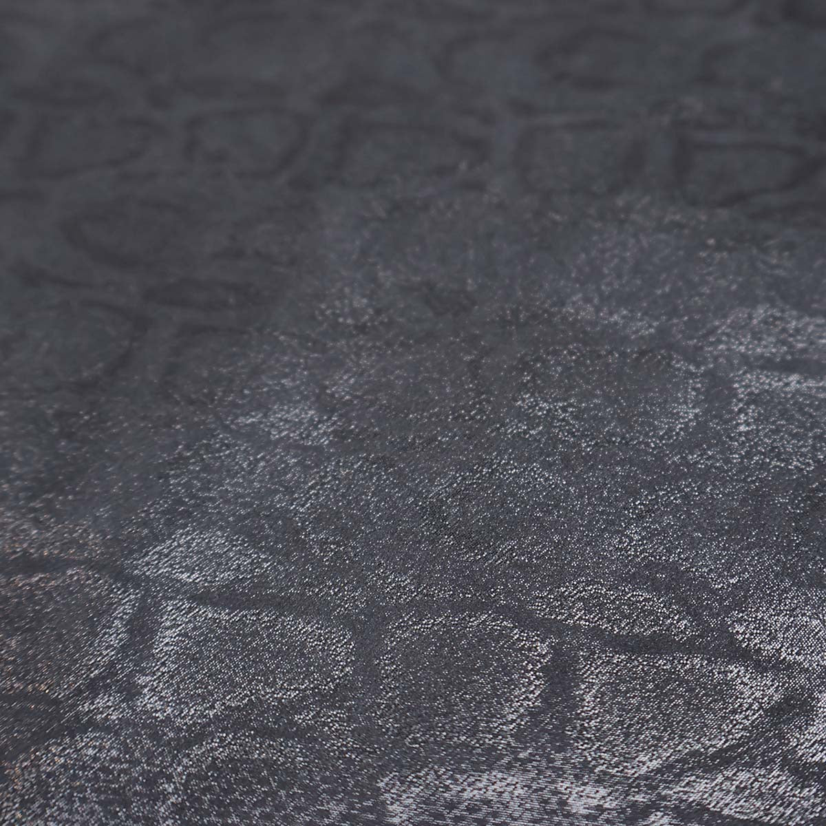 Croûte de cuir de veau - Velours imitation reptile - BLEU NUIT NACRÉ Q76 - Image 3
