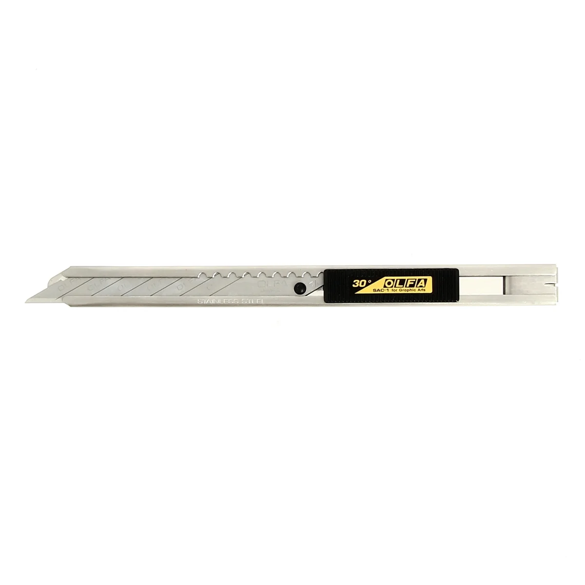 Cutter 9 mm lame 30° INOX OLFA - SAC-1 - fabriqué au Japon