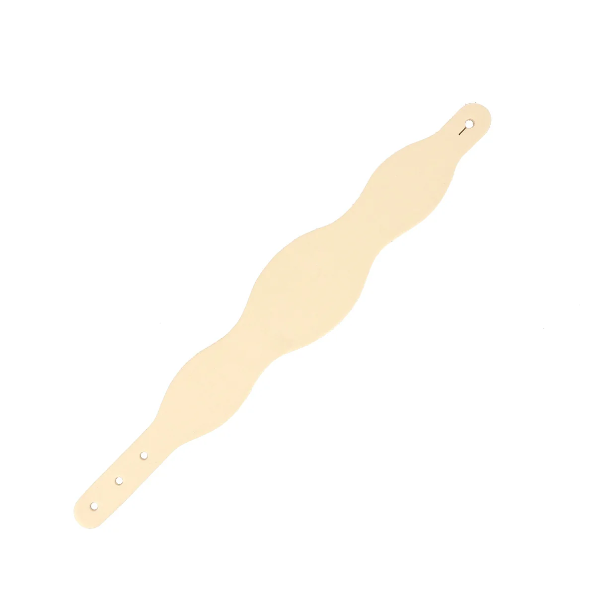 Découpe pour BRACELET en cuir naturel à personnaliser - Taille ADULTE - 3 VAGUES